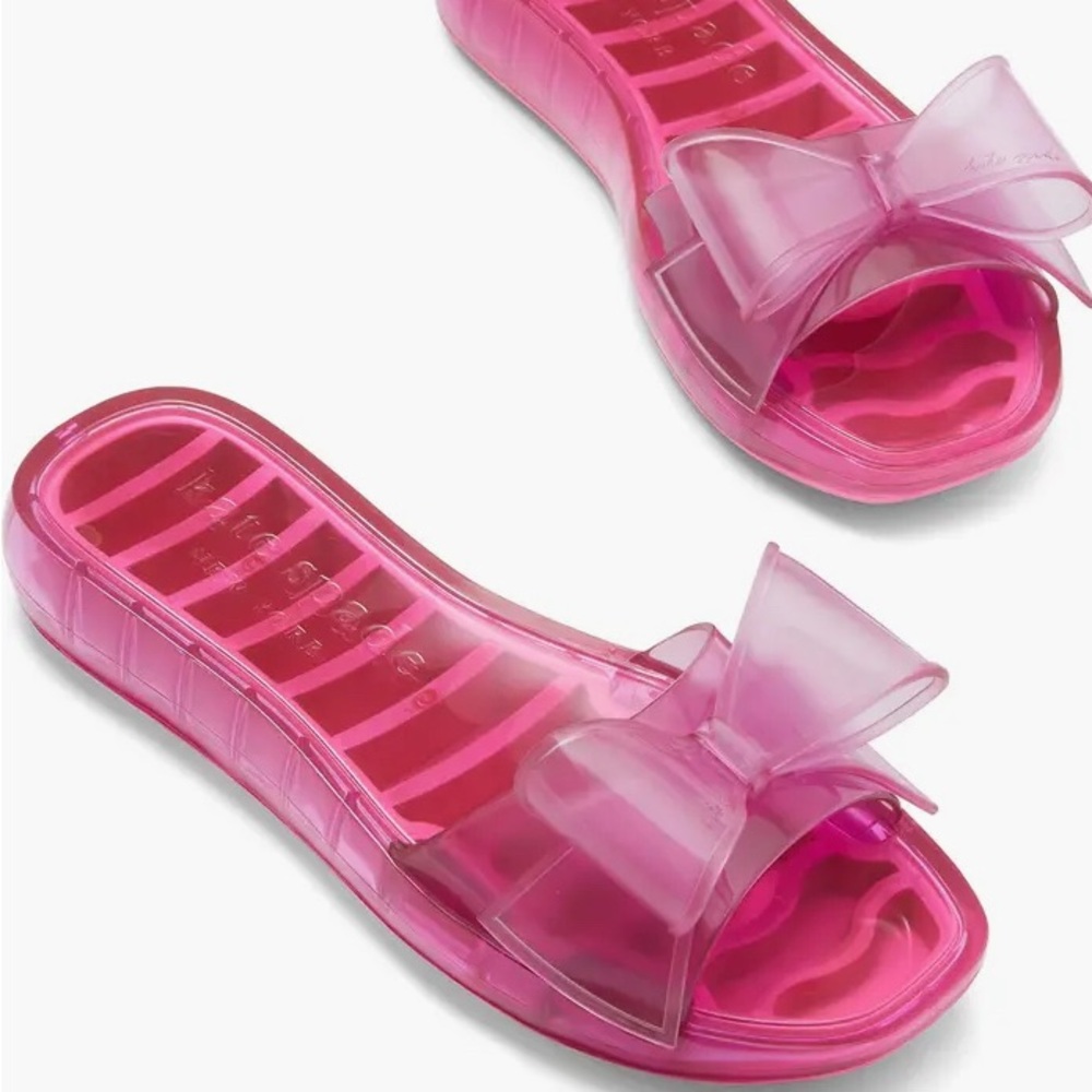 Kate spade Tie the Knot Jelly Rubber Sandals in Pink Cloud